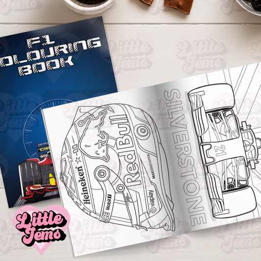F1 Colouring book