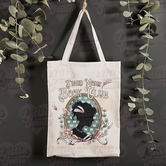 Tired mums club tote bag